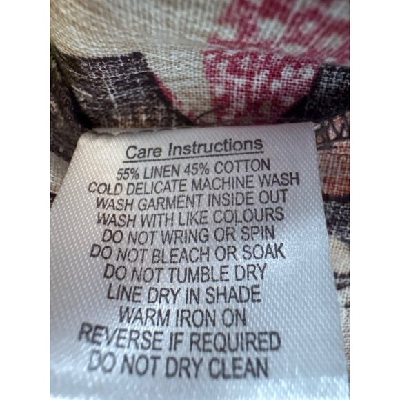 Princess Highway Size 2 Mushroom Print Short Sleeve Tiered Dress Linen Blend NWT - Picture 6 of 16